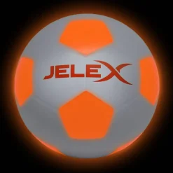 JELEX Game & Fun|Balones De Fútbol^"Neon" Luz LED Balón de fútbol blanco/naranja
