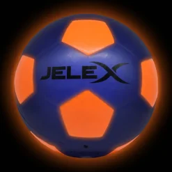 JELEX Game & Fun|Balones De Fútbol^"Neon" Luz LED Balón de fútbol azul/naranja