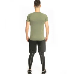 JELEX Running|Deportes De Fuerza^Sportinator Hombre Conjunto de fitness 3 piezas ejército verde-negro