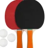 JELEX Game & Fun^Topspin Set de 2 palas de tenis de mesa con 3 pelotas