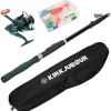 KIRKJUBØUR Outdoor|Camping^® "Agnatha" Set de caña de pescar telescópica 2,70 m