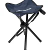 KIRKJUBØUR Outdoor|Camping^® "Freydis" taburete de exterior plegable de cuatro patas azul
