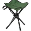 KIRKJUBØUR Outdoor|Camping^® "Freydis" taburete de exterior plegable de cuatro patas verde