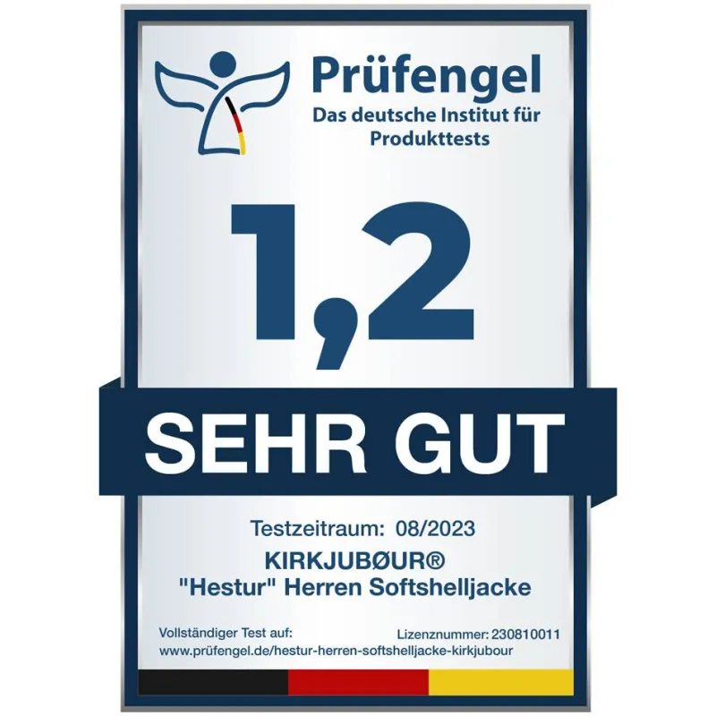 Hombre KIRKJUBØUR Outdoor|Deportes De Invierno^® "Hestur" Hombre Chaqueta SOFTSHELL 10.000 mm columna de agua marrón caqui