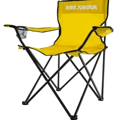 KIRKJUBØUR Outdoor|Camping^® "Njörd" Silla de camping ocre