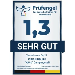 KIRKJUBØUR Outdoor|Camping^® "Njörd" Silla de camping azul marino