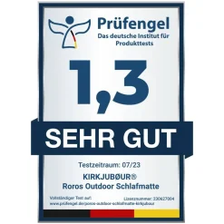 KIRKJUBØUR Outdoor|Camping^® "Roros" Colchoneta premium para exteriores negra