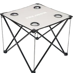 KIRKJUBØUR Outdoor|Camping^® "Solkatt" mesa de camping plegable gris