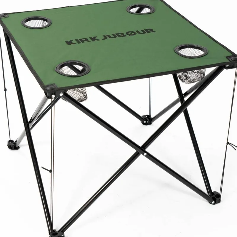 KIRKJUBØUR Outdoor|Camping^® "Solkatt" mesa de camping plegable verde