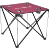 KIRKJUBØUR Outdoor|Camping^® "Solkatt" mesa de camping plegable rojo vino
