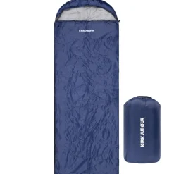 KIRKJUBØUR Outdoor|Camping^® "Søvn" Exterior Saco de dormir 220 x 75 cm 15 °C azul marino