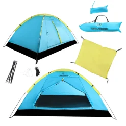KIRKJUBØUR Outdoor|Camping^® "Vindr" 1 persona acampando Tienda de campaña turquesa