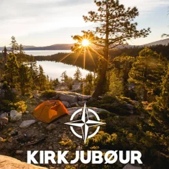 KIRKJUBØUR Outdoor|Camping^® "Vindr" 1 persona acampando Tienda de campaña gris oscuro