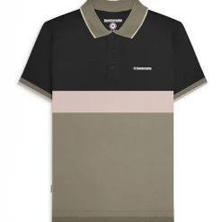 Hombre Lambretta Camisas Y Polos^Contrast Panel Hombre Polo SS1219-NEGRO