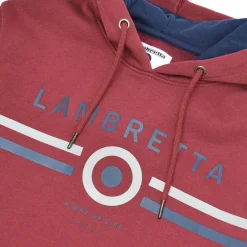 Hombre Lambretta Sudaderas Y Jerséis^Contrast Target Hombre Sudadera con capucha SS1531-BURG