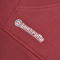 Hombre Lambretta Sudaderas Y Jerséis^Contrast Target Hombre Sudadera con capucha SS1531-BURG