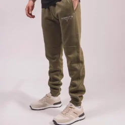 Hombre Lambretta Ropa De Fitness|Pantalones Largos^Jogger Hombre Pantalones de chándal SS1532-KHAKI