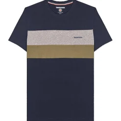 Hombre Lambretta Camisetas^Pannelled Tee Hombre Camiseta SS9036-MARINO