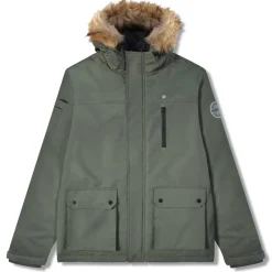 Hombre Lambretta Chaquetas^Parka con cuello de piel Hombre Chaquetón SS5024-KHAKI