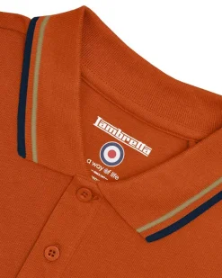 Hombre Lambretta Camisas Y Polos^Punta doble Hombre Polo SS1608-CL/ST/NVY