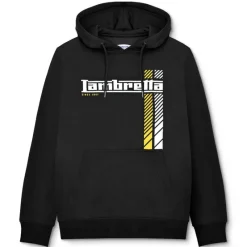 Hombre Lambretta Sudaderas Y Jerséis^Racing Stripe Hombre Sudadera con capucha SS4031-NEGRO