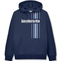 Hombre Lambretta Sudaderas Y Jerséis^Racing Stripe Hombre Sudadera con capucha SS5027-AZUL MARINO