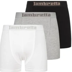 Hombre Lambretta Multipacks|Ropa Interior^Retro Hombre Calzoncillos bóxer Pack de 3 SS8204-NEGRO/GRIS/BLANCO