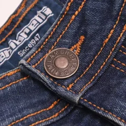 Hombre Lambretta Pantalones Cortos^Stafford Hombre Pantalones vaqueros cortos LAM7625-TINTE