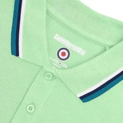 Hombre Lambretta Camisas Y Polos^Triple Tipped Hombre Polo SS1650-LT GRN W/N/DL