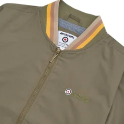 Hombre Lambretta Chaquetas^Triple Tipped Hombre Chaqueta SS1626 Caqui Dorado