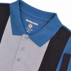 Hombre Lambretta Camisas Y Polos^Vintage Panel Hombre Polo SS0026-DB/N/AB