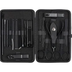 LEANDRO LIDO Otros Accesorios^"Brescia" Manicura/Pedicura Conjunto 19 piezas negro