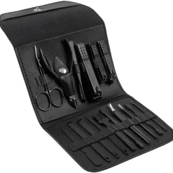 LEANDRO LIDO Otros Accesorios^"Livorno" Manicura/Pedicura Conjunto 17 piezas negro