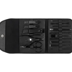 LEANDRO LIDO Otros Accesorios^"Livorno" Manicura/Pedicura Conjunto 17 piezas negro