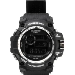 LEANDRO LIDO Ciclismo|Running^"Monza" Unisex Reloj deportivo negro blanco