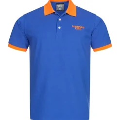 Hombre LEANDRO LIDO Camisas Y Polos^"Pallacanestro" Hombre Polo azul-naranja