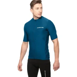 LEANDRO LIDO Ciclismo^"Portofino" Hombre Maillot de ciclismo de manga corta azul