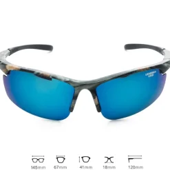 LEANDRO LIDO Outdoor|Ciclismo^Power Gafas de sol deportivas camuflaje/azul