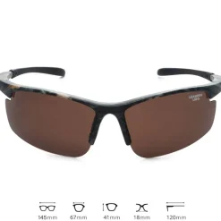 LEANDRO LIDO Ciclismo|Outdoor^Power Gafas de sol deportivas camuflaje/marrón