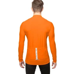 LEANDRO LIDO Ciclismo^"Procida" Hombre Maillot de ciclismo de manga larga naranja