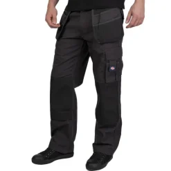 Hombre Lee Cooper Equipo De Trabajo|Vestuario Laboral^Funda Pocket Workwear Hombre Pantalón de trabajo gris-negro LCPNT216-GRY-BLK