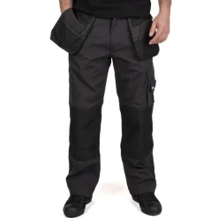 Hombre Lee Cooper Equipo De Trabajo|Vestuario Laboral^Funda Pocket Workwear Hombre Pantalón de trabajo gris-negro LCPNT216-GRY-BLK