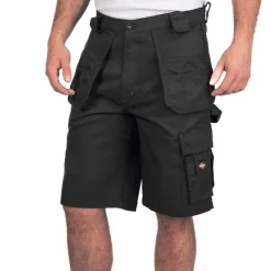 Hombre Lee Cooper Equipo De Trabajo|Vestuario Laboral^Holster Pocket Workwear Hombre Pantalones cortos de trabajo negros LCSHO810-BLK