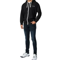Hombre Lotto Ropa De Fitness|Chaquetas^Full Zip Hombre Sudadera con cremallera y capucha negro MJCY10001NET