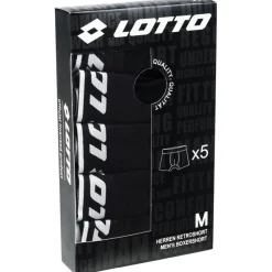 Hombre Lotto Ropa Interior^Retro Hombre Calzoncillos bóxer Pack de 5 negro MBXY10001REW-NEGRO