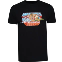 Lizenz Héroes De La Infancia^MAESTROS DEL UNIVERSO Logo Hombre Camiseta POMTS401BLK