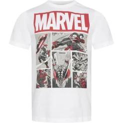 Hombre Lizenz Héroes De La Infancia|Camisetas^MARAVILLA Heroes Comics Hombre Camiseta FBMTS301WHT