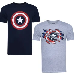 Lizenz Multipacks|Héroes De La Infancia^MARVEL Captain America Niño Camiseta Pack de 2 FCBPK128MUL