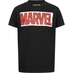 Lizenz Héroes De La Infancia|Camisetas^MARVEL Comics Spiderman Logo Niño Camiseta FBBTS734BLK