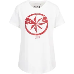 Mujer Lizenz Héroes De La Infancia|Camisetas^Marvel Endgame Captain Marvel Mujer Camiseta FBLTS422WHT